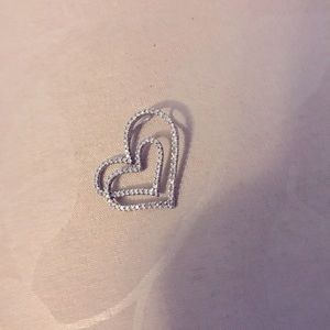 Stamp 925 silver  heart pendant